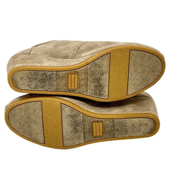 Toms women's tan suede wedge booties size 10 - Picture 9 of 10